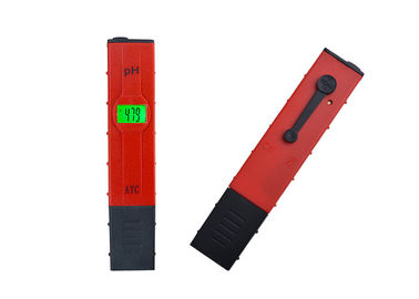 Tipo rosso peso leggero della penna del pHmetro di Digital con la compensazione di temperatura della lampadina