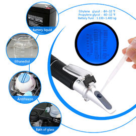 Rifrattometro ottico tenuto in mano, Atc del rifrattometro del liquido di pulizia per la pulizia della batteria dell'antigelo