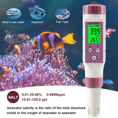 Tester dell'acqua salata del tester di salinità di Digital dell'acqua di mare per lo stagno di pesce dell'acquario dello stagno 10 - 100ppt