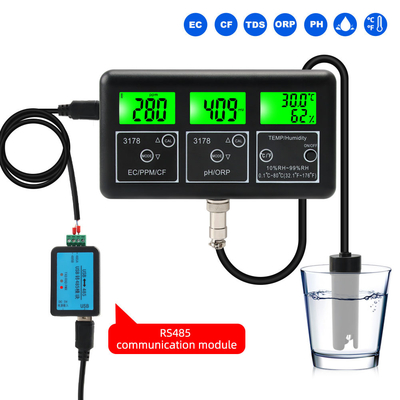 7 in 1 RS485 Multi-Parameter Monitor dell'acqua con batteria Ni-MH ricaricabile Accuratezza ±0.05pH