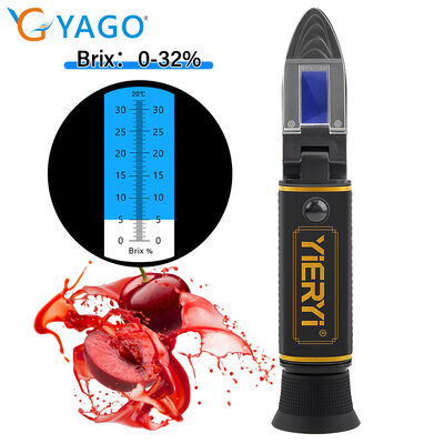 Refrattometro per contenuto zuccherino robusto, resistente ad ambienti difficili, ideale per test di concentrazione zuccherina in campo e laboratorio