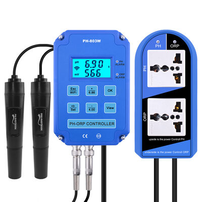 Controller PH ORP Redox Wifi con Sonda Sostituibile per Doppia Misurazione in Acquario e Idroponica