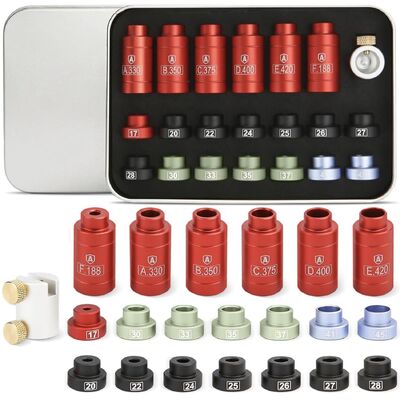 Set di calibro di alluminio rosso per l'identificazione