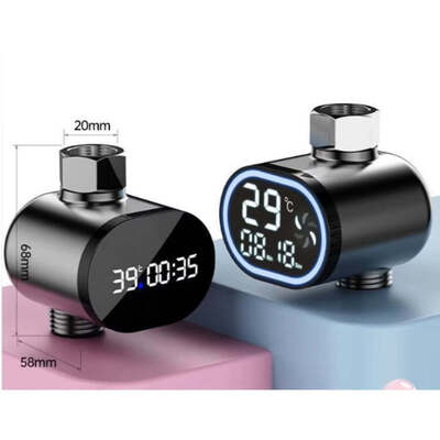 Generazione di energia idroelettrica, termometro universale dell'acqua per la doccia, bagno per bambini, bagno per bambini, schermo digitale LED visivo per la casa