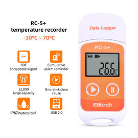 Registratore automatico di dati di temperatura di USB Elitech RC-5+ di refrigerazione