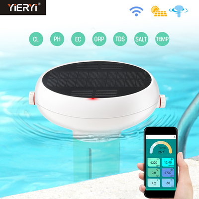 Tuya Zigbee Solar Charging Piscina Monitor della qualità dell'acqua Calcolatore di cloro PH/ORP/EC/TDS/Salinità