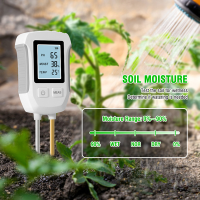 Calcolatore digitale del pH del suolo 3 in 1 Calcolatore di umidità e temperatura dell'acidità del suolo da giardino