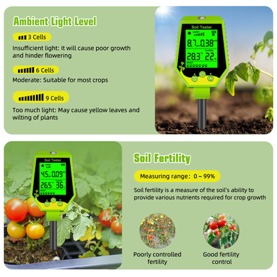 YIERYI Multifunzionale 6 in 1 Digital Humidity Meter per piante