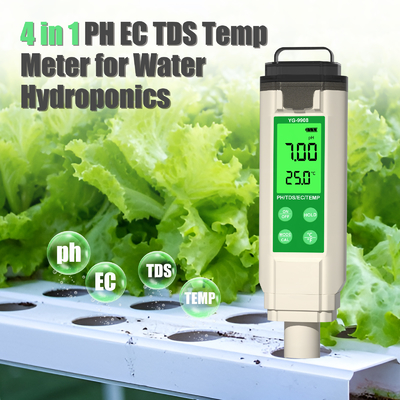 YiERYi YG-9908 4 in 1 Tester di qualità dell' acqua PH / TDS / EC / Temperatura Multifunzione Pen di prova con alta precisione design portatile