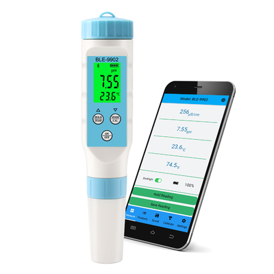 YierYi BLE-9902 3-in-1 Digital pH Meter con Bluetooth di Yieryi   Perfetto per testare EC, temperatura e pH in piscine, acquari e sistemi idroponici