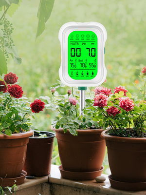 Yieryi 7-in-1 Soil Tester   Multifunzionale misurazione dell'umidità del suolo, del pH, della fertilità, della temperatura, della luce, dell'umidità e della temperatura ambiente per giardinaggio, agricoltura e orticoltura