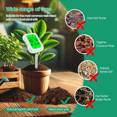 Yieryi 7-in-1 Soil Tester   Multifunzionale misurazione dell'umidità del suolo, del pH, della fertilità, della temperatura, della luce, dell'umidità e della temperatura ambiente per giardinaggio, agricoltura e orticoltura