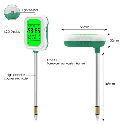 Yieryi 7-in-1 Soil Tester   Essential Tool for Soil pH, umidità, intensità luminosa e temperatura, fertilità, umidità dell'aria, temperatura ambiente
