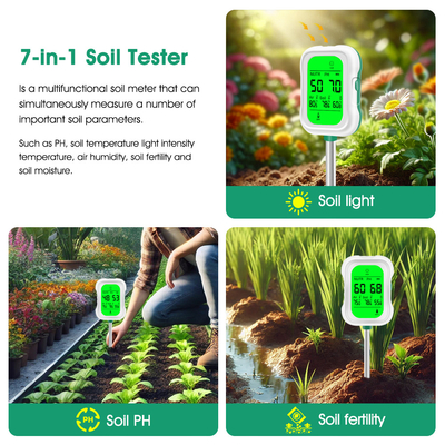 YY-1066L Yieryi 7-in-1 Soil Tester   ¢ Strumento completo per il test del suolo per pH, umidità, temperatura, luce e altro