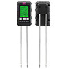 Detettore del suolo 6 in 1 -- PH, umidità, temperatura, luce, umidità, test di fertilità -- ideale per uso interno, esterno e giardino