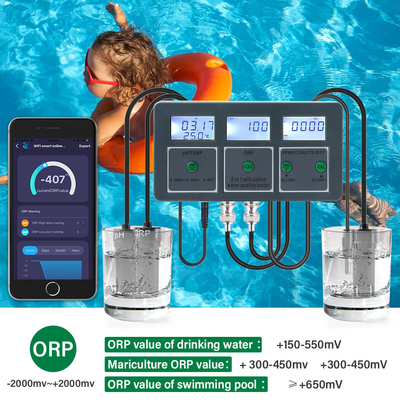 Kit di prova dell'acqua professionale 8-in-1 Analisi completa Controllo APP intelligente Sensori ad alta precisione