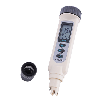 Tester di grado di laboratorio portatile per pH digitale con schermo LCD e taratura a un tocco