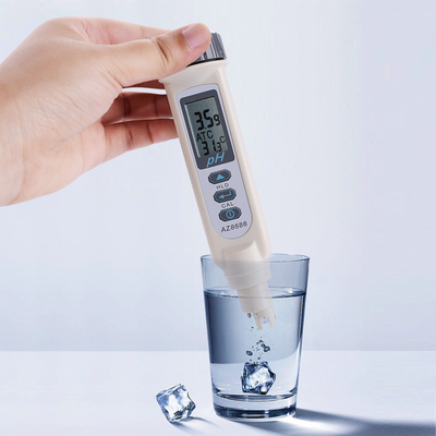 Tester di grado di laboratorio portatile per pH digitale con schermo LCD e taratura a un tocco
