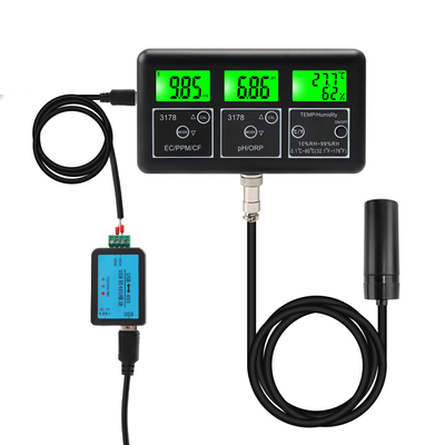 Dispositivo di prova dell'acqua RS485 a parametri multipli pH EC TDS ORP Temp RH Meter