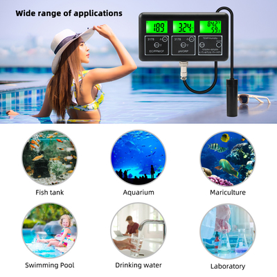Sistema professionale di monitoraggio della qualità dell'acqua sensore RS485 7-in-1 con LCD