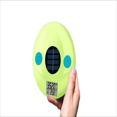 Tester di temperatura di salinità 2 in 1 alimentato a energia solare per piscine