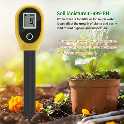 Tester di umidità del suolo alimentato da batteria ABS con letture accurate con uscita digitale LCD