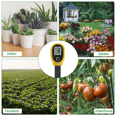Comodo dispositivo di monitoraggio dell'umidità del suolo con grande schermo LCD e alloggiamento in plastica ABS