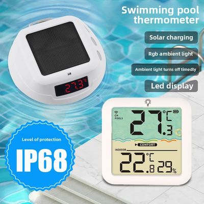 Termometro solare per piscine galleggianti con luci RGB e ricevitore wireless