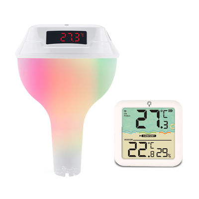 Termometro solare per piscine galleggianti con luci RGB e ricevitore wireless