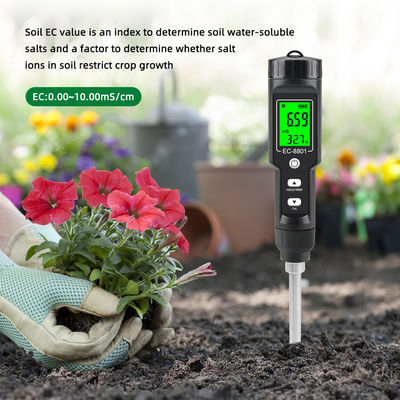EC-8801 Contatore del suolo Display digitale portatile per impianti ortici EC rilevatore di sale per impianti domestici di terra in vaso