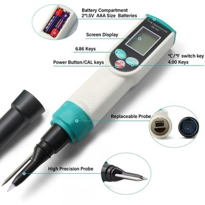 Tester di pH e temperatura del suolo 2 in 1 - Misuratore ad alta precisione per il giardinaggio