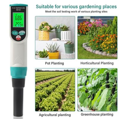 Tester di pH e temperatura del suolo 2 in 1 - Misuratore ad alta precisione per il giardinaggio