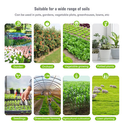 Kit di test del suolo 6 in 1 Umidità/pH/Fertilità/Luce solare/EC/Temp Meter per giardini, aziende agricole e piante d'interno