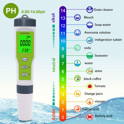 Tester 3 in 1 per la qualità dell'acqua - Misuratore pH/EC/Temp con ATC per casa, acquario e laboratorio