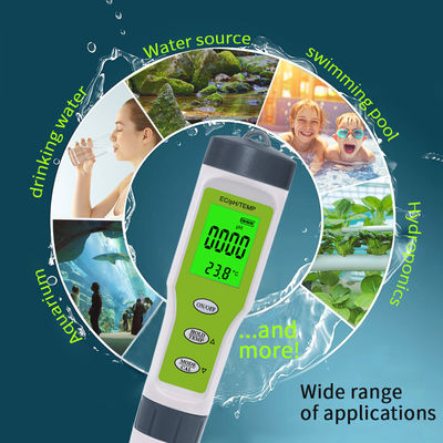 Tester 3 in 1 per la qualità dell'acqua - Misuratore pH/EC/Temp con ATC per casa, acquario e laboratorio