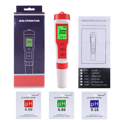 4 - In - 1 Tester di qualità dell'acqua PH/EC/TDS/Temp Meter per l'acquacoltura Laboratorio acqua potabile