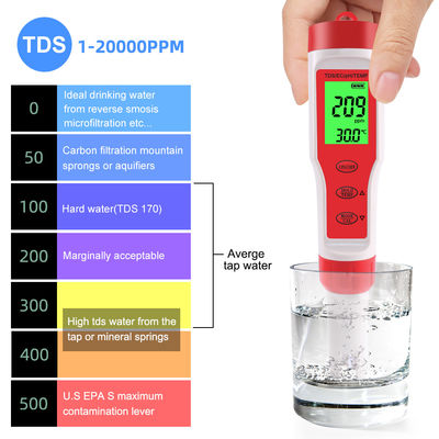 4 - In - 1 Tester di qualità dell'acqua PH/EC/TDS/Temp Meter per l'acquacoltura Laboratorio acqua potabile