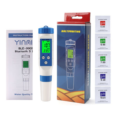 Smart 5 in 1 Bluetooth Water Quality Tester - pH/TDS/EC/Salt/Temp Meter per la casa, l'acquacoltura e l'idroponica