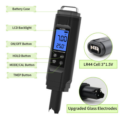 Tester di qualità dell'acqua 5 in 1 - Misuratore pH/Sale/TDS/EC/Temperatura per acquario, piscina e casa
