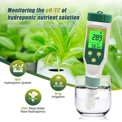 Misuratore di pH multiparametrico 5-in-1 con retroilluminazione per laboratorio e acquario: pH, TDS, Salinità, EC, Tester di temperatura