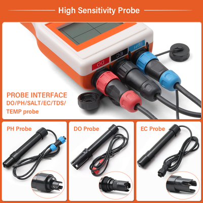 Analizzatore di qualità dell'acqua portatile intelligente 6-in-1: Ossigeno Disciolto/PH/TDS/EC/SALINITÀ/TEMP