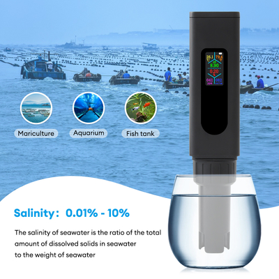 Nuovo misuratore di qualità dell'acqua USB ricaricabile 5 in 1