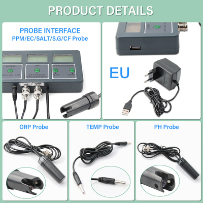 Misuratore di PH wireless intelligente WiFi Tuya e registratore dati con analizzatore di qualità dell'acqua multiparametrico controllato da app per acquari, piscine e idroponica