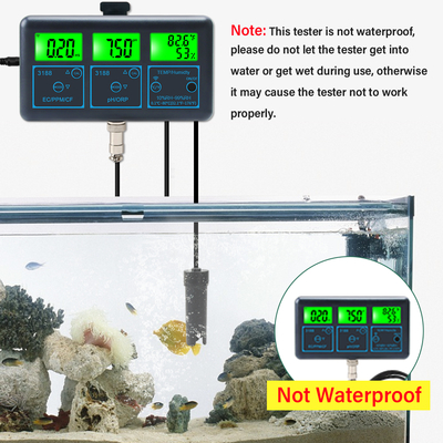 Misuratore di PH digitale multifunzione WiFi Tuya App – 7-in-1 PH, EC, ORP, TDS, UR%, CF, Temperatura Tester online per l'analisi della qualità dell'acqua