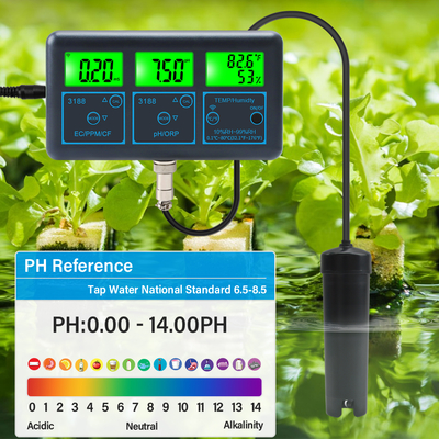 Misuratore di PH digitale multifunzione WiFi Tuya App – 7-in-1 PH, EC, ORP, TDS, UR%, CF, Temperatura Tester online per l'analisi della qualità dell'acqua