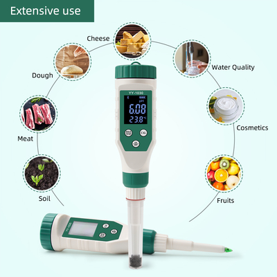 Rilevatore PH Bluetooth Digitale Wireless per Cibo, Carne, Formaggio, Cosmetici, Versatile e Preciso