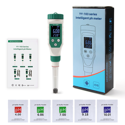 Rilevatore PH Bluetooth Digitale Wireless per Cibo, Carne, Formaggio, Cosmetici, Versatile e Preciso