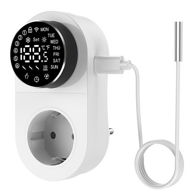 Smart Tuya Wi-Fi termostato plug con sensore del timer touch control