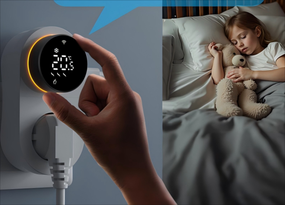 Smart Tuya Wi-Fi termostato plug con sensore del timer touch control