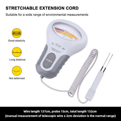 CL2 Tester 2 in 1 qualità dell'acqua PH & cloro PC-102 - Dispositivo di prova della qualità dell'acqua per piscine e acquari